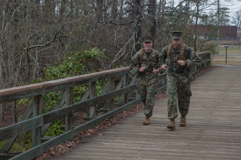 Logitics Marines Complete 25 Mile Hike Challenge