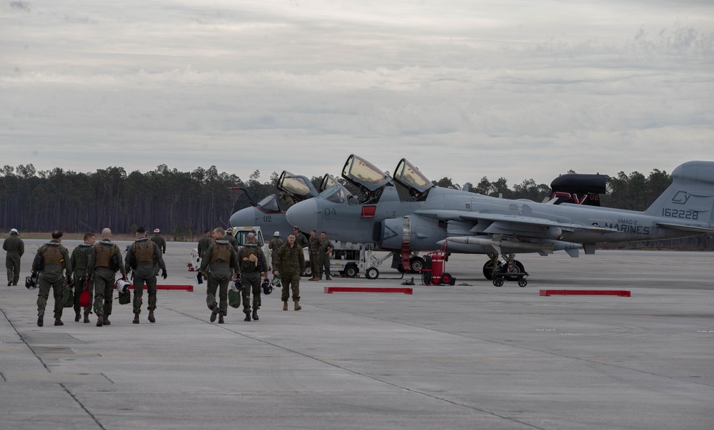 VMAQ-2 Sundown Ceremony
