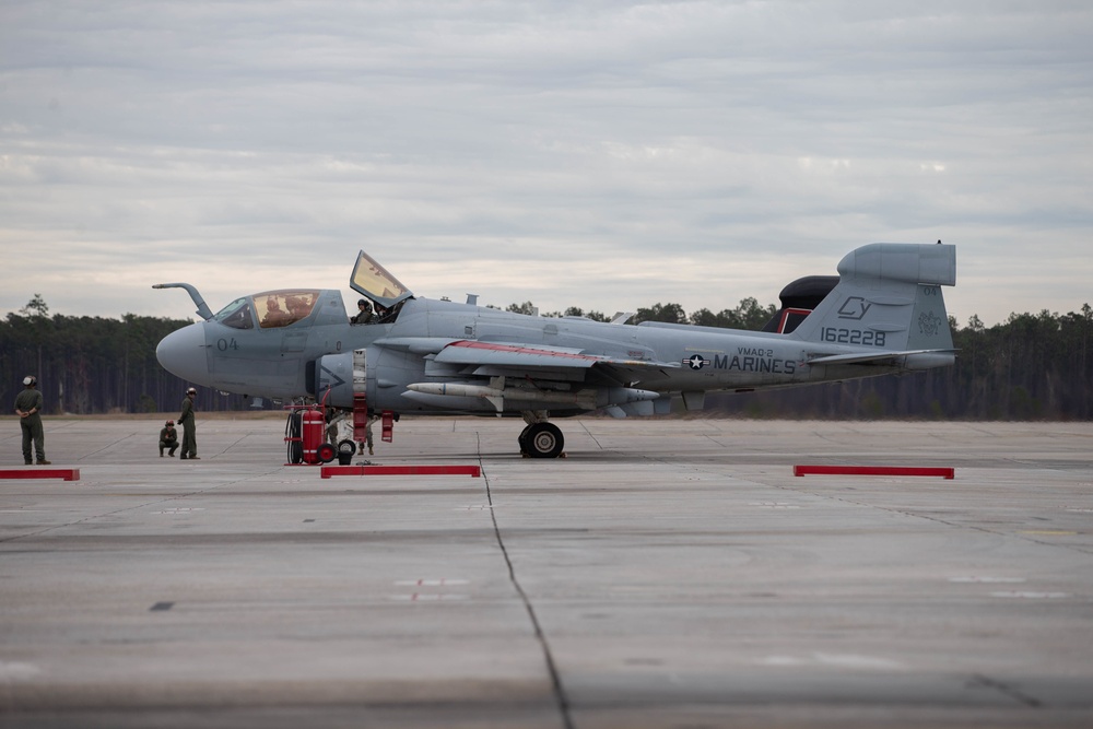 VMAQ-2 Sundown Ceremony