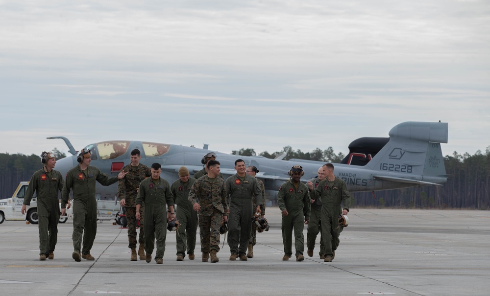 VMAQ-2 Sundown Ceremony