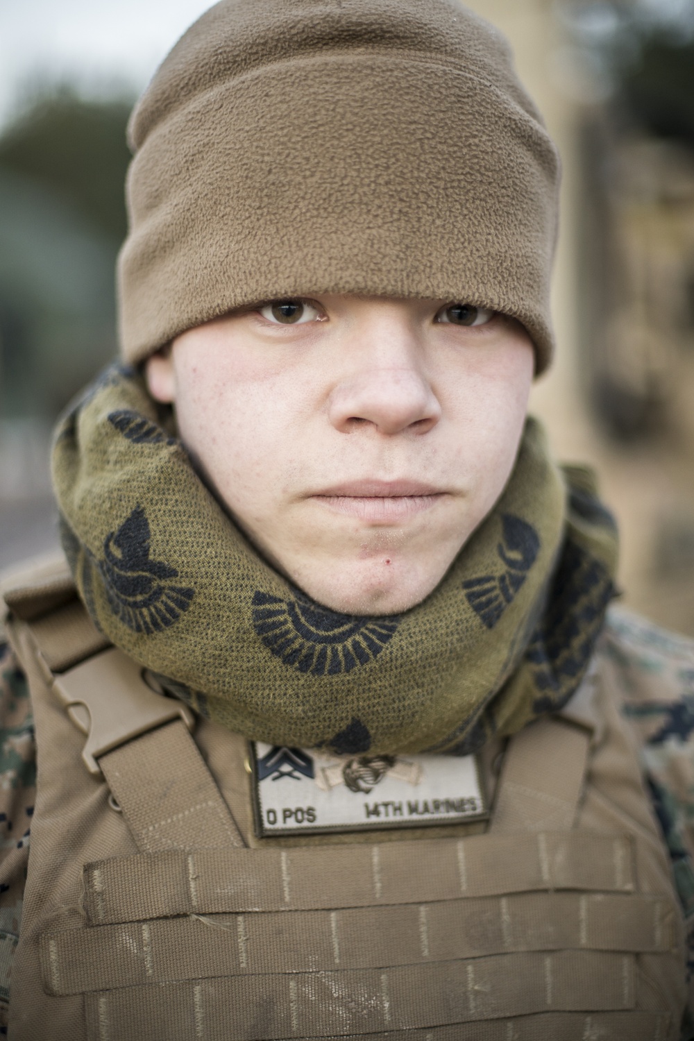 Marines from Headquarters Battery, 14th Marines set up an AN/TPQ-46 Fire-Finder