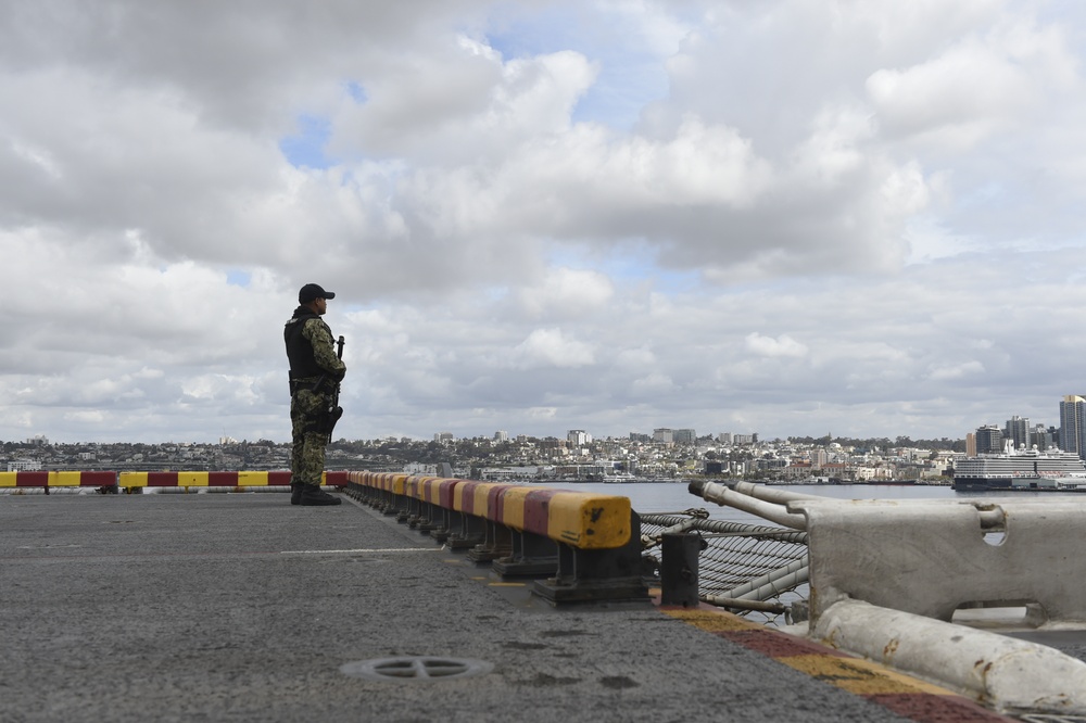 Standing watch on the USS Essex