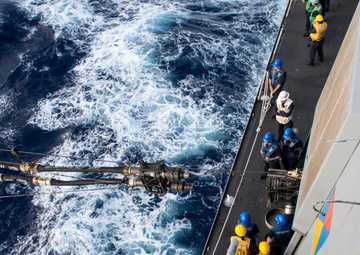 USS Green Bay, USS Ashland Replenishment At Sea with USNS Pecos