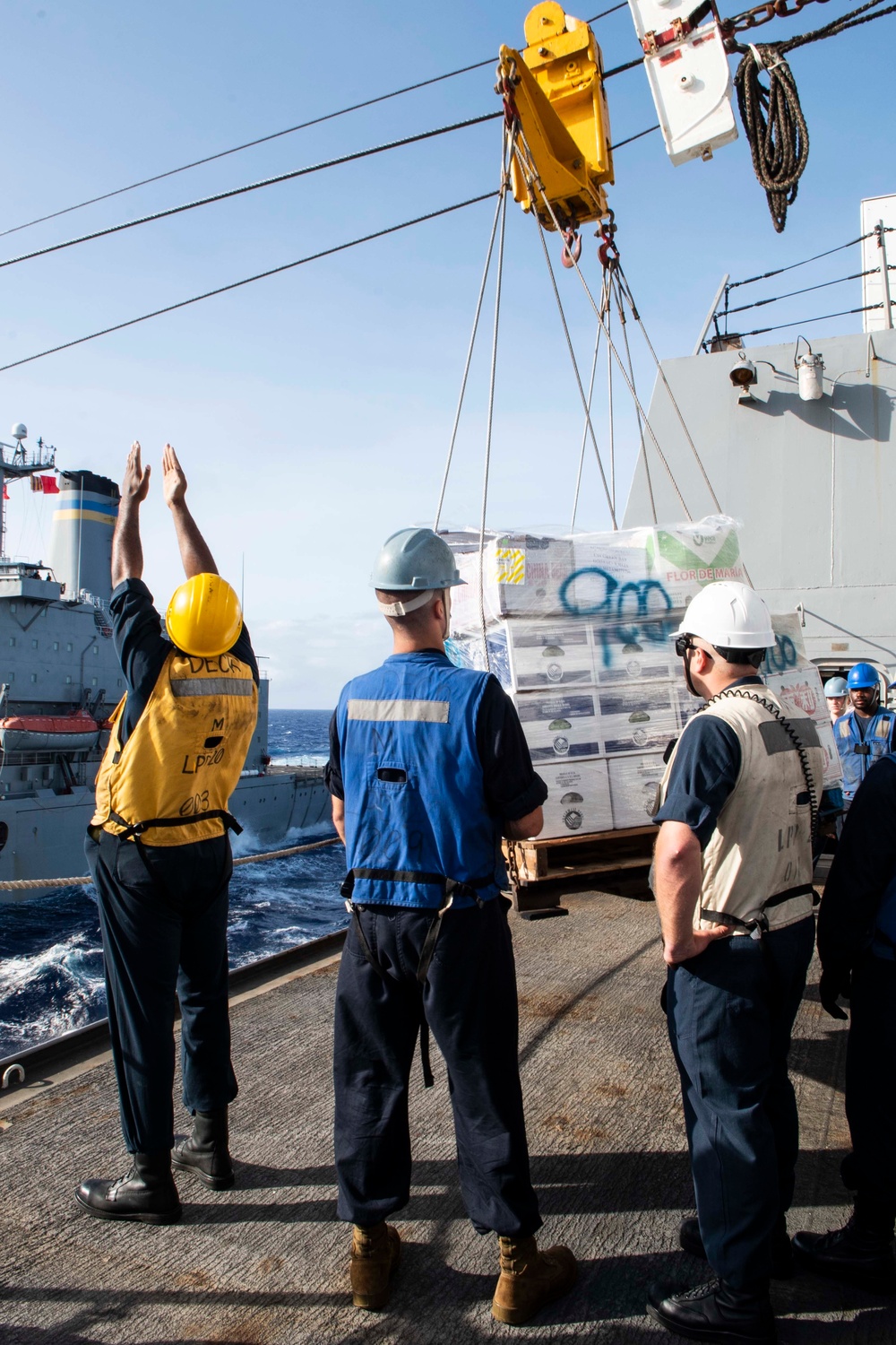 USS Green Bay, USS Ashland Replenishment At Sea with USNS Pecos