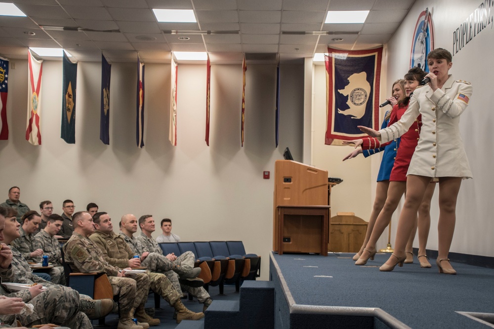 USO Show Troupe Provides Entertainment For 179th Airlift Wing