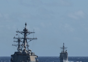 USS Curtis Wilbur conducts training exercise with U.S. Navy Warships