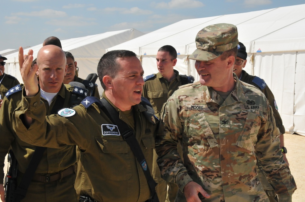 Commander of the Israeli Air Force Air Defense Division visits THAAD site