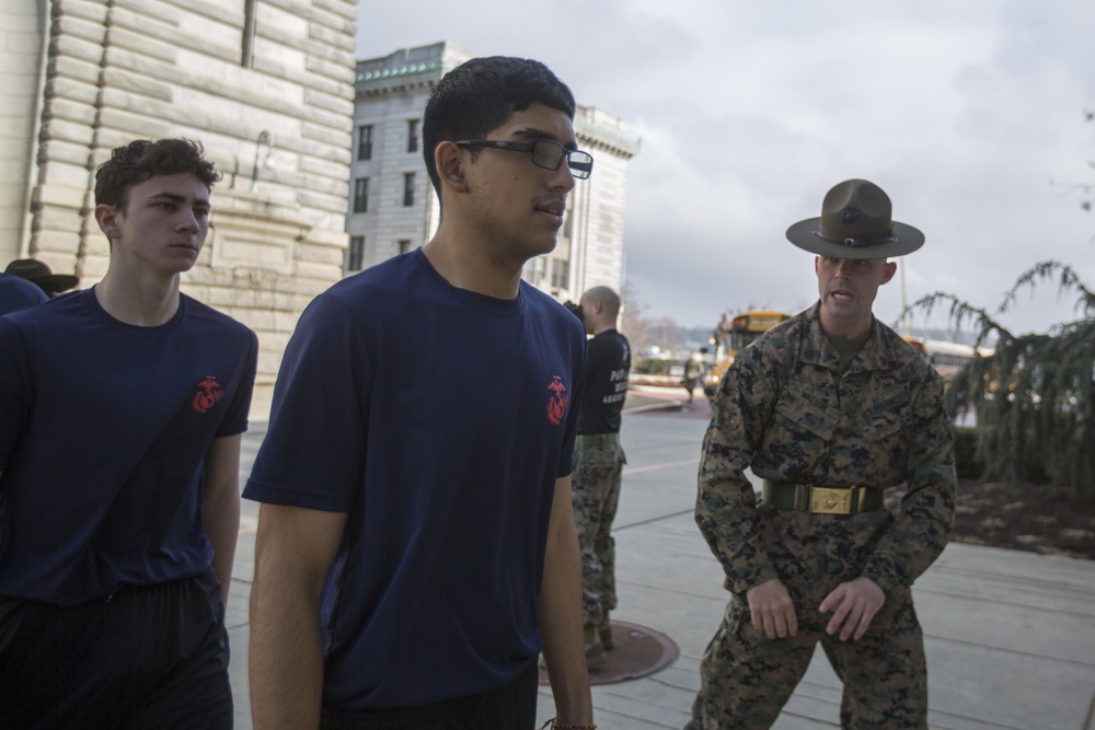 Marines Interact With Poolees at Baltimore's All-Hands Pool Function