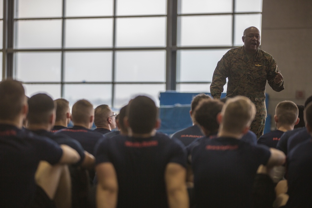 Marines Interact With Poolees at Baltimore's All-Hands Pool Function