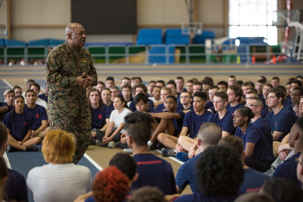 Marines Interact With Poolees at Baltimore's All-Hands Pool Function