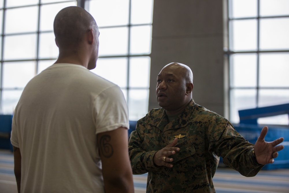 Marines Interact With Poolees at Baltimore's All-Hands Pool Function