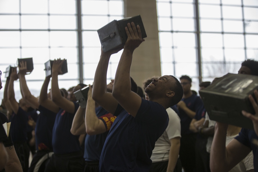 Marines Interact With Poolees at Baltimore's All-Hands Pool Function