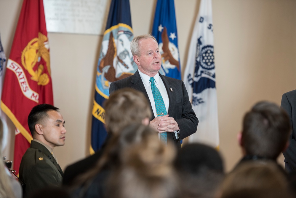 High School Students Participating in the United States Senate Youth Program Lay a Wreath at the Tomb of the Unknown Soldier