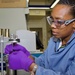 Dr. Josanne Woodroffe measures fuel sample