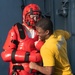 U.S. Sailors participate in an Oleoresin Capsicum (OC spray) training course