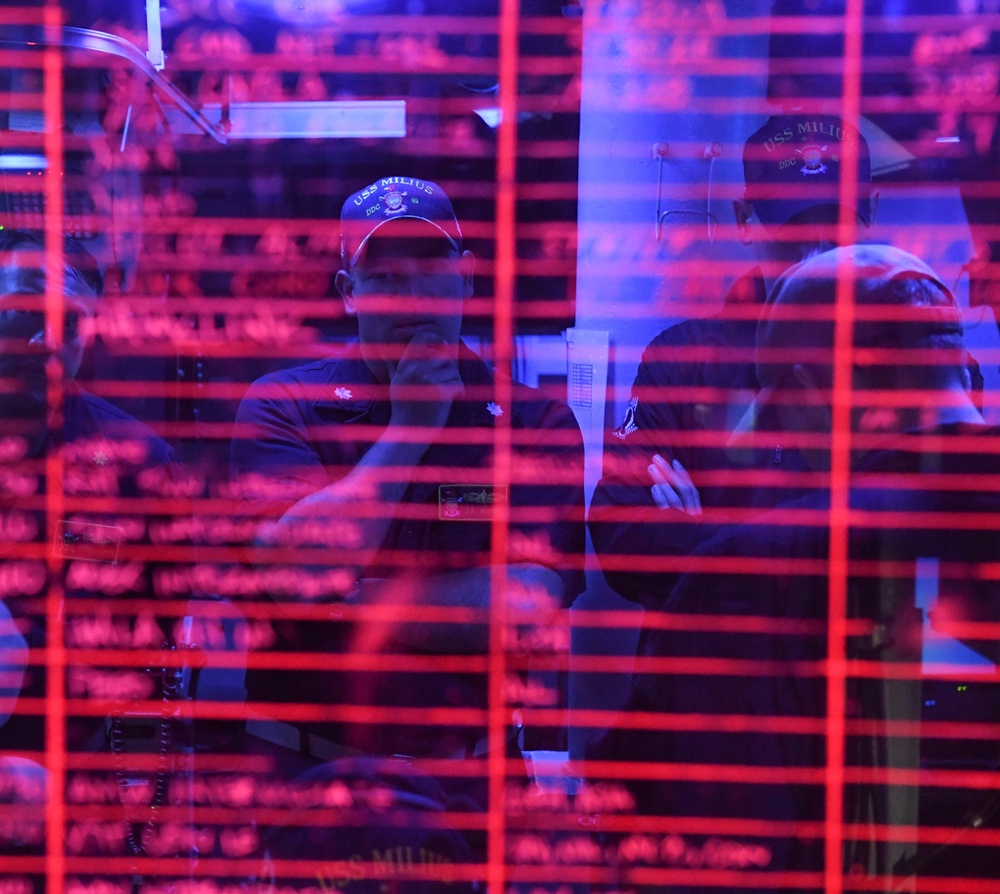 USS Milius Combat Information Center