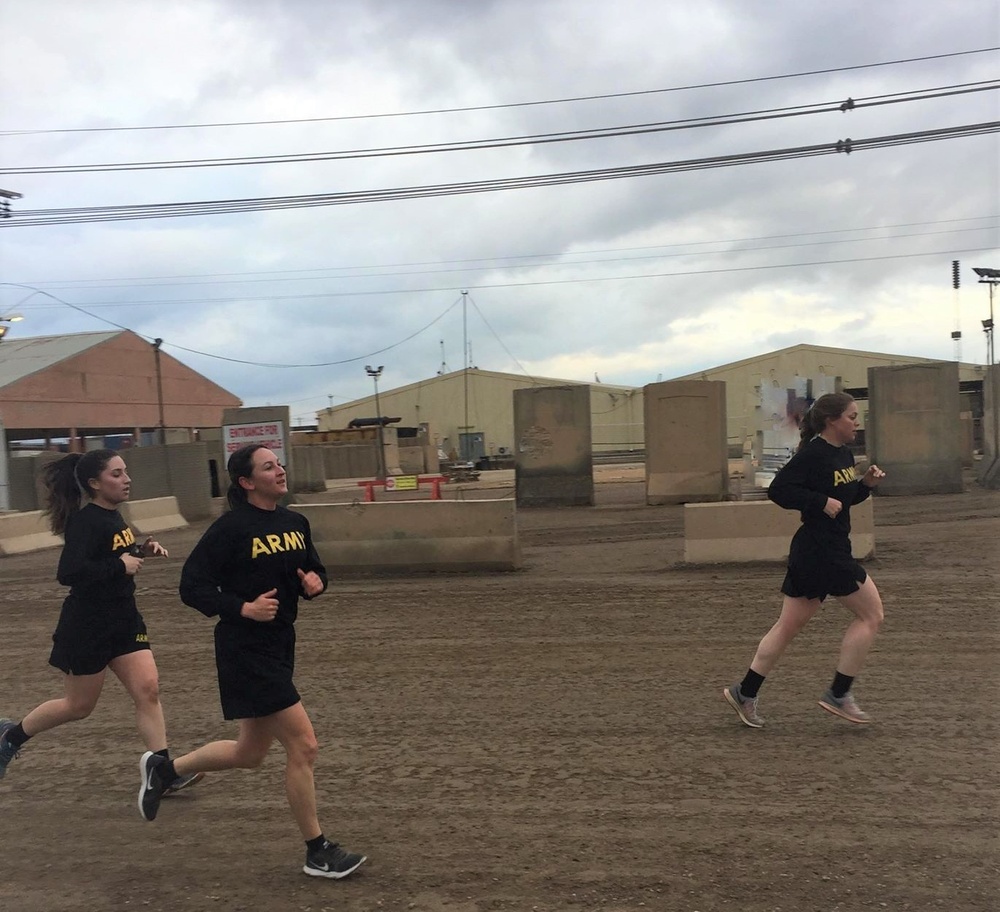 Task Force Cavalier Soldiers Participate in the Camp Taji Mardi Gras 5K Run