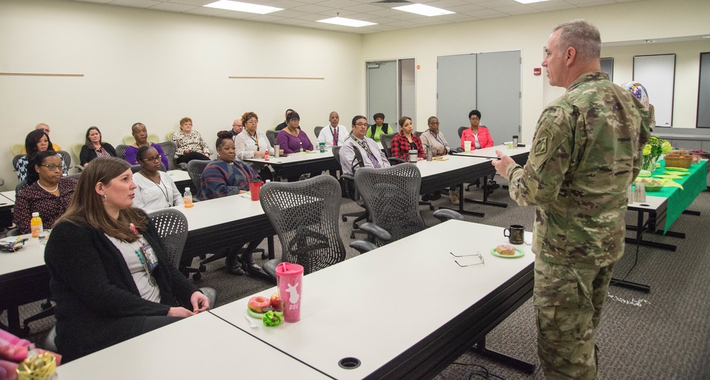 Another cup o’ joe – HNC’s Resource Management office hosts commander’s coffee