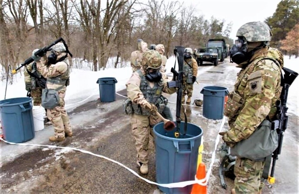 379th Chemical Company trains at Fort McCoy in early March 2019