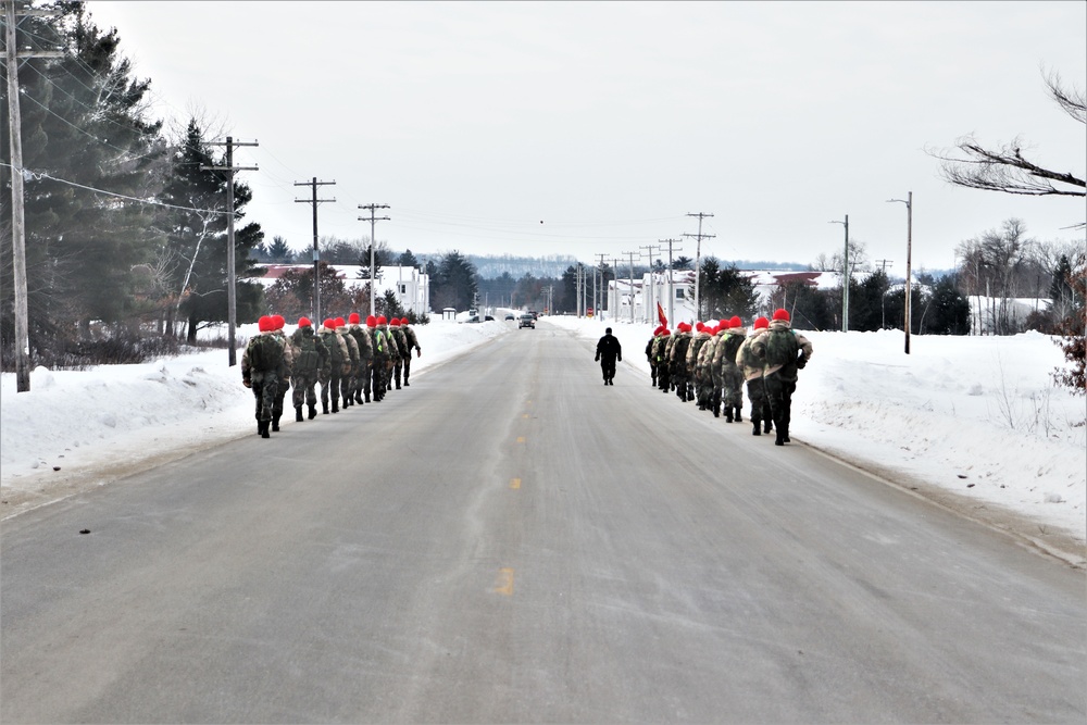Wisconsin Challenge Academy students take winter walk