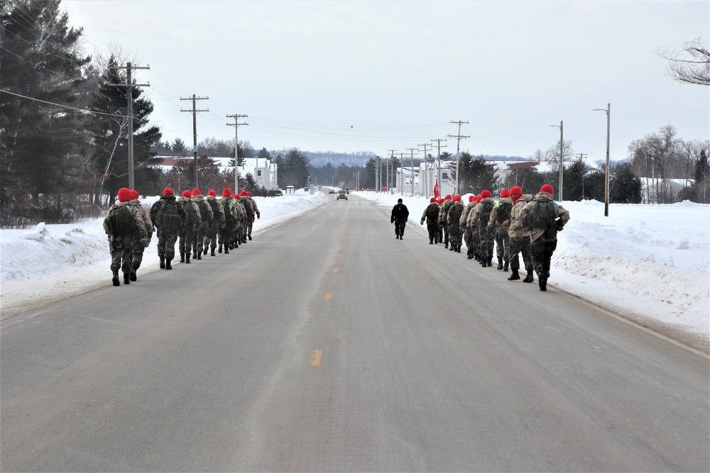 Wisconsin Challenge Academy students take winter walk