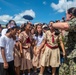 Pacific Partnership 2019 Participants Interact with San Jose National High School Students during Host Nation Engagement