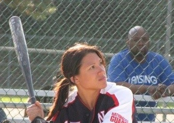 Saldana-Sipley bats for the Michigan National Guard