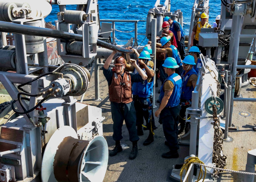 USS Pioneer Minesweeping operations