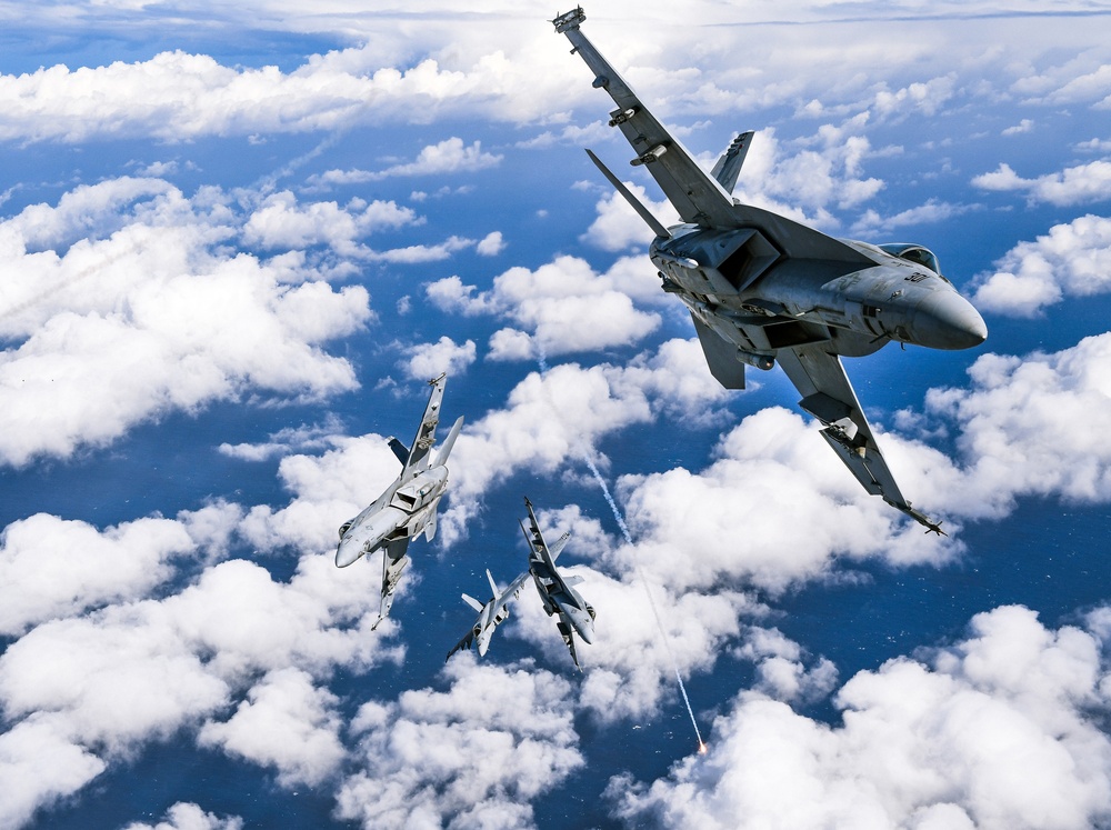 VFA 136 Knighthawks Fly In Formation