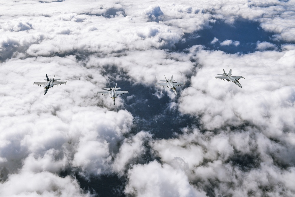 VFA 136 Knighthawks Fly In Formation