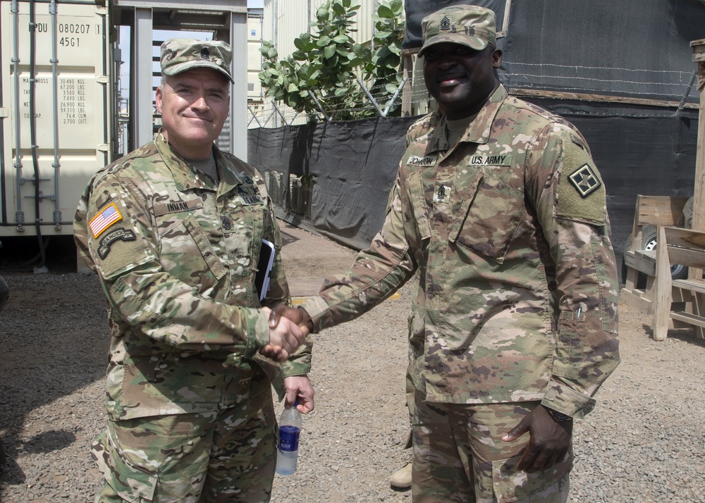 Command Sergeant Major USARAF visits CJTF-HOA