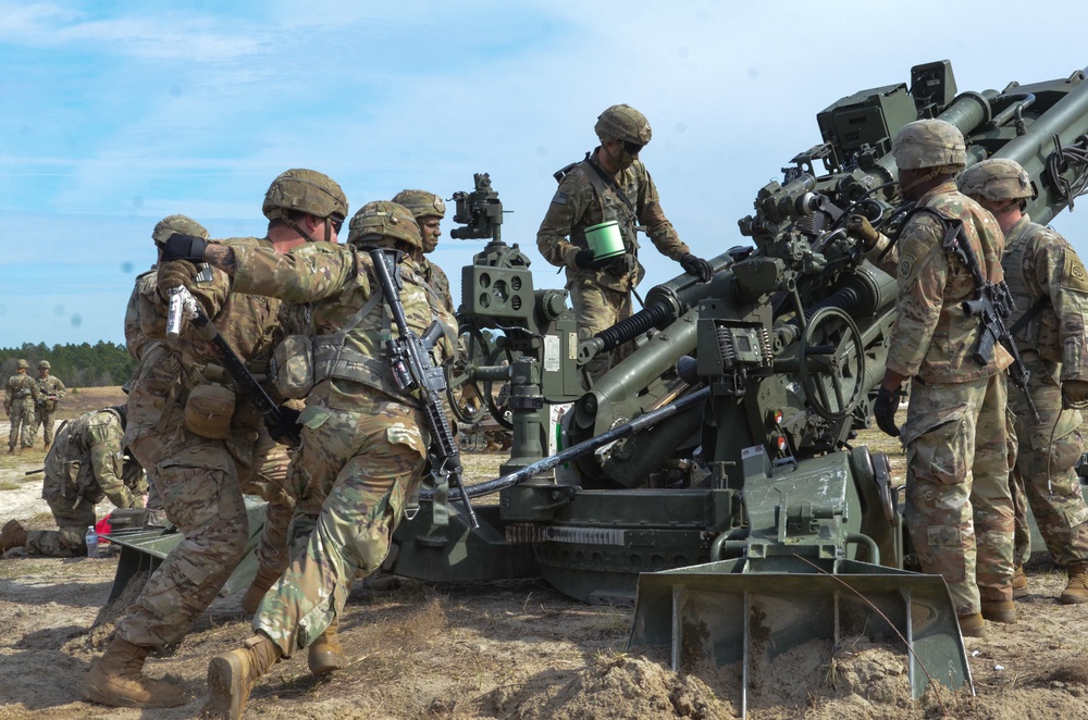 3rd Brigade Artillery Paratroopers Jump, Conduct Live Fire from Bragg Drop Zone
