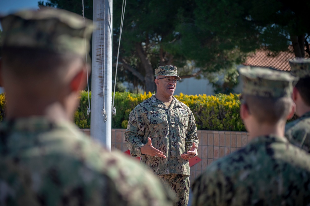 Fleet Master Chief Raymond Kemp Visits NMCB 133