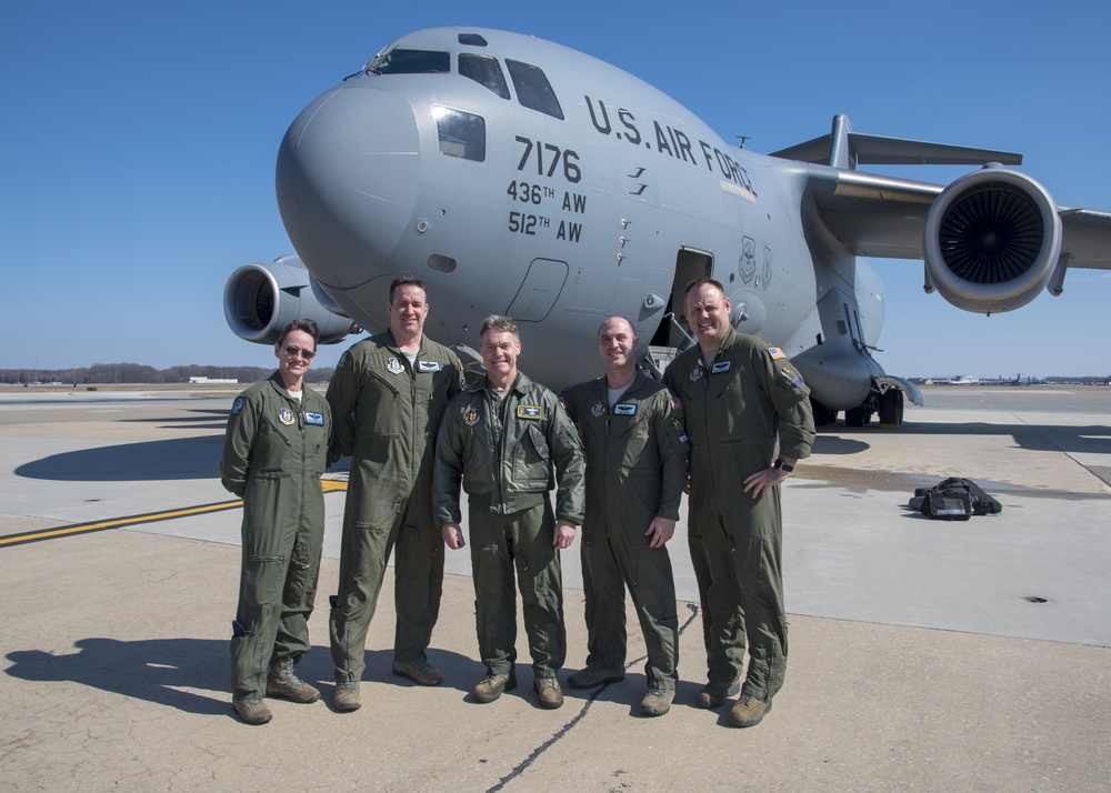 Col. Peters logs final flight at Dover AFB