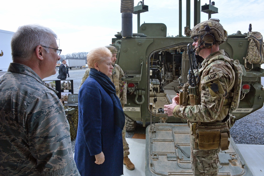 President of Lithuania visits Pa. Guard headquarters