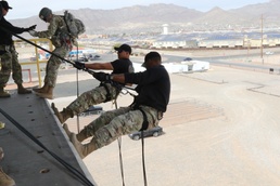 Final Air Assault Class graduates on Fort Bliss