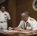 Rear Admiral Theodore LeClair, deputy commander, U.S. 7th Fleet, meets with, Rear Adm. Rommel Jude G. Ong, vice commander of the Philippine Navy