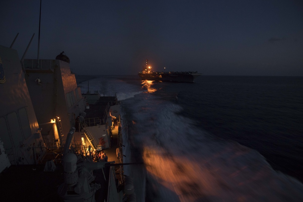 DVIDS - Images - The USS Spruance conducts a replenishment-at-sea with ...