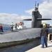 The Ohio-class cruise missile submarine USS Florida (SSGN 728) arrives in Souda Bay, Greece for a scheduled port visit March 14, 2019.