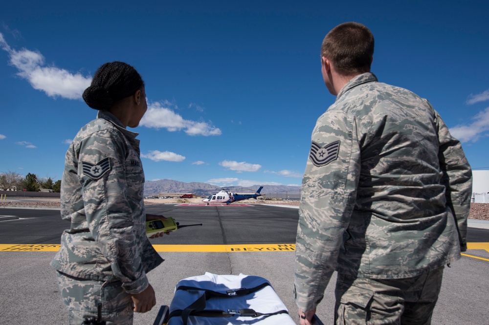 99th MDG participates in Mercy Air Life Flight exercise