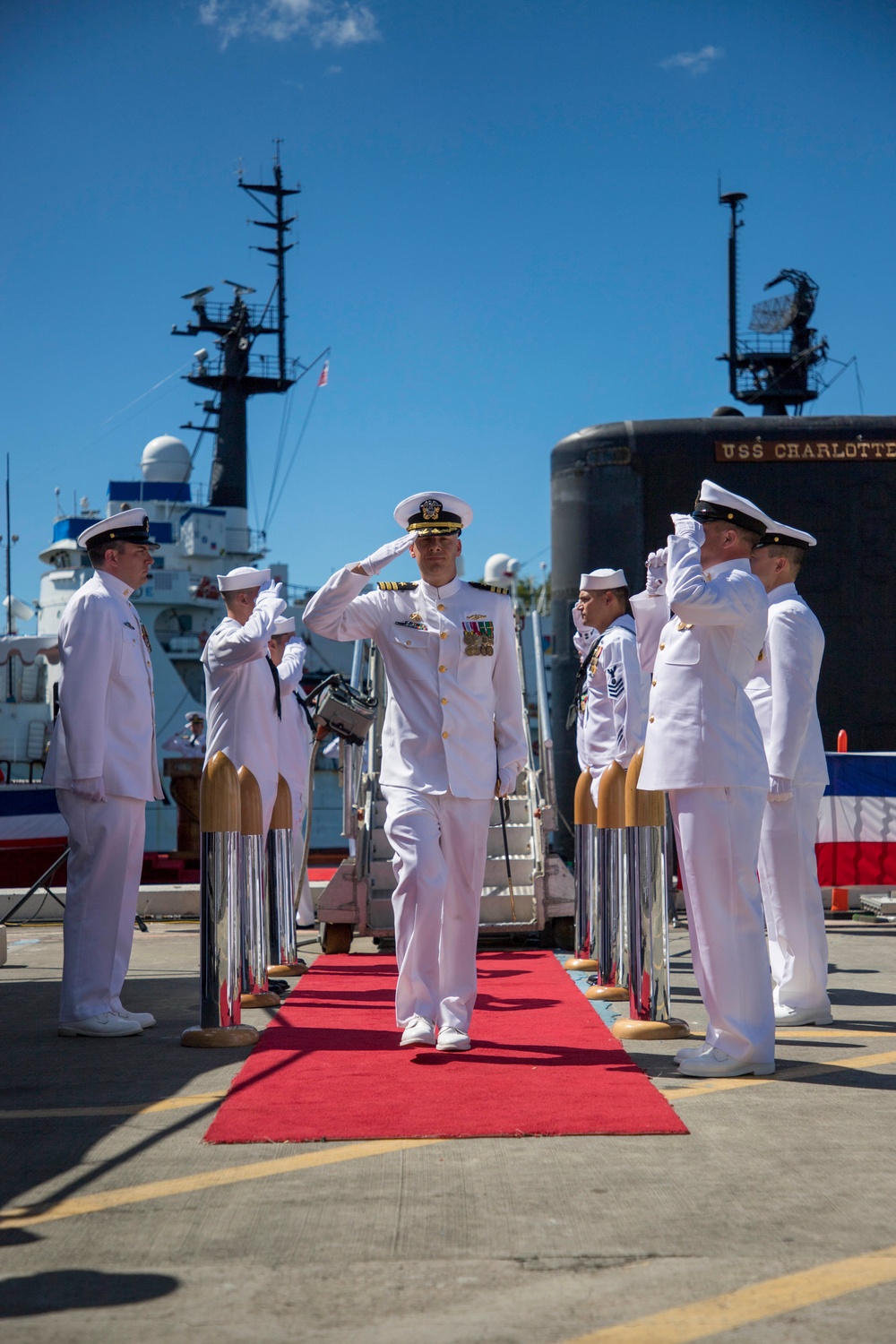 USS Charlotte (SSN 766) Holds Change of Command Ceremony