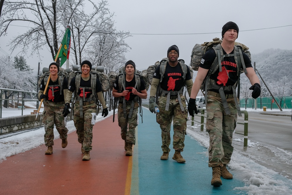 Camp Casey Soldiers Conduct the 2019 Bataan Death March Memorial Race