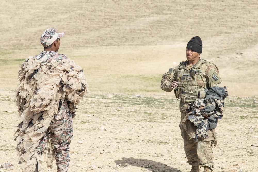 Jordan Armed Forces and U.S. Army Train Snipers and Spotters