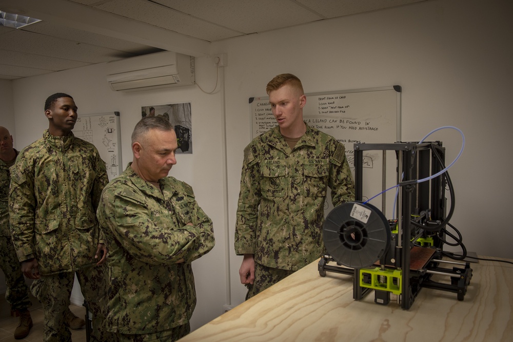 Rear Adm. John Korka visits NMCB 133