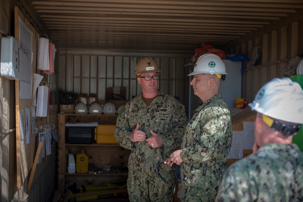 Rear Adm. John Korka visits NMCB 133