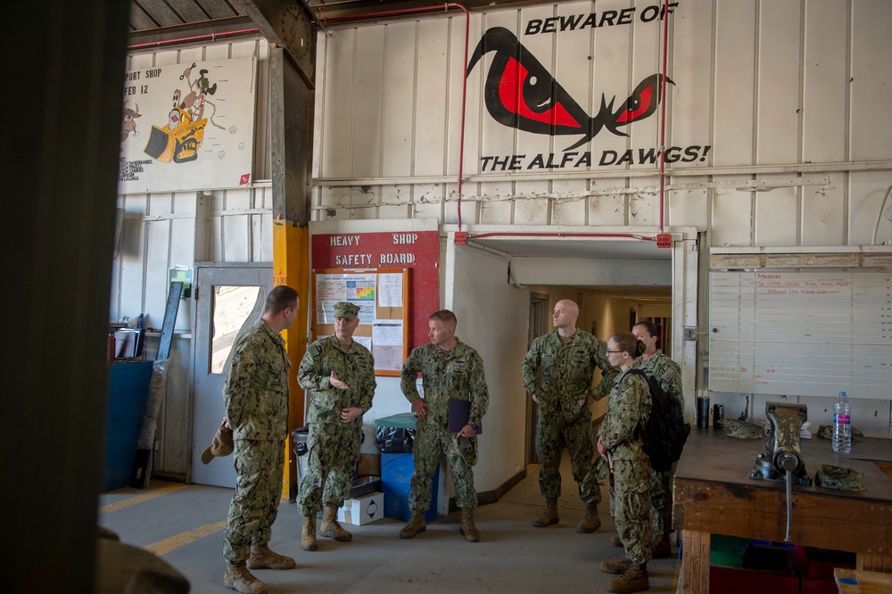 Rear Adm. John Korka visits NMCB 133