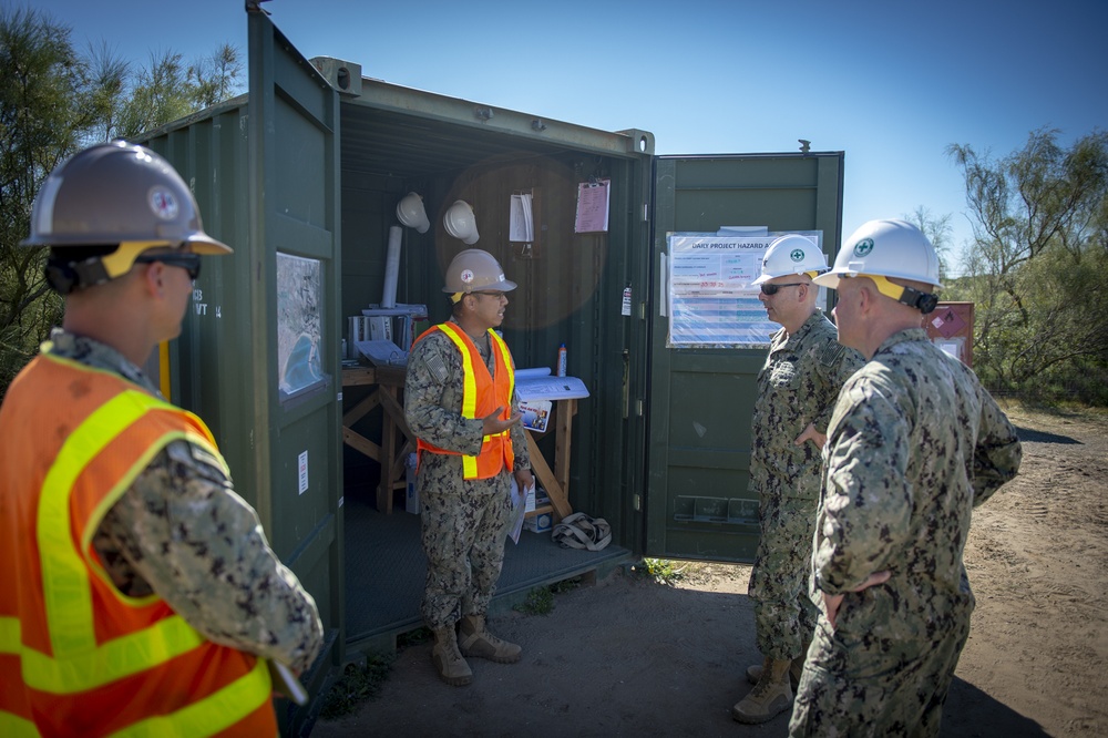 Rear Adm. John Korka visits NMCB 133