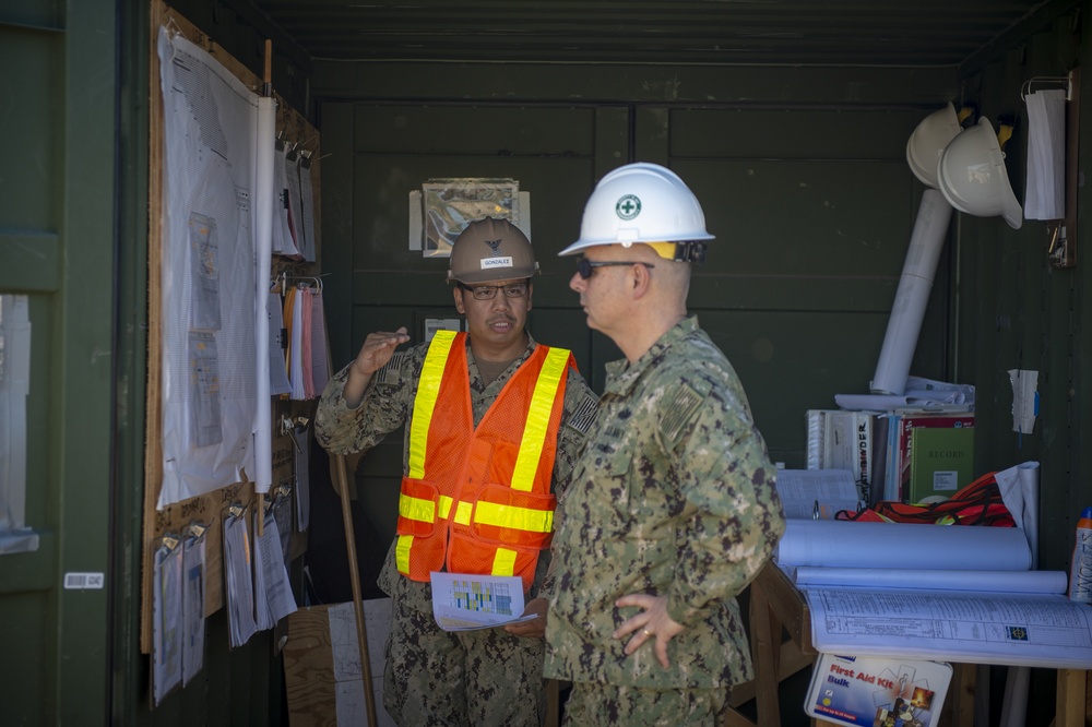 Rear Adm. John Korka visits NMCB 133