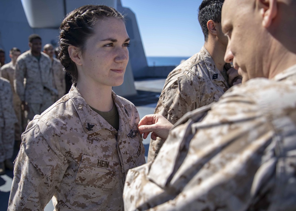 FMF Pinning Ceremony, USS Arlington