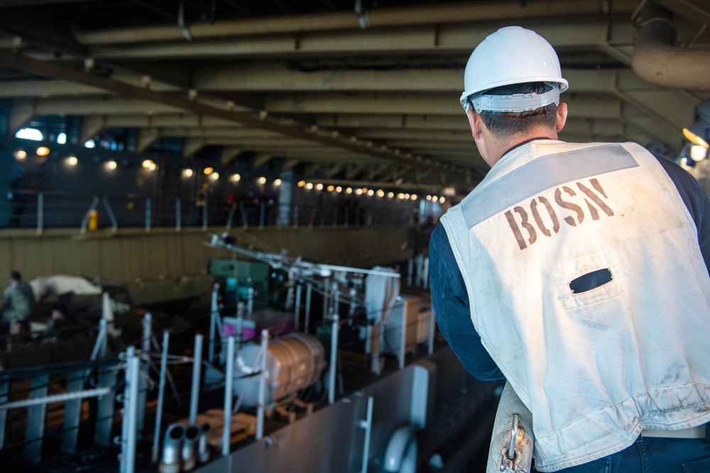 USS Harpers Ferry Conducts Well Deck Operations